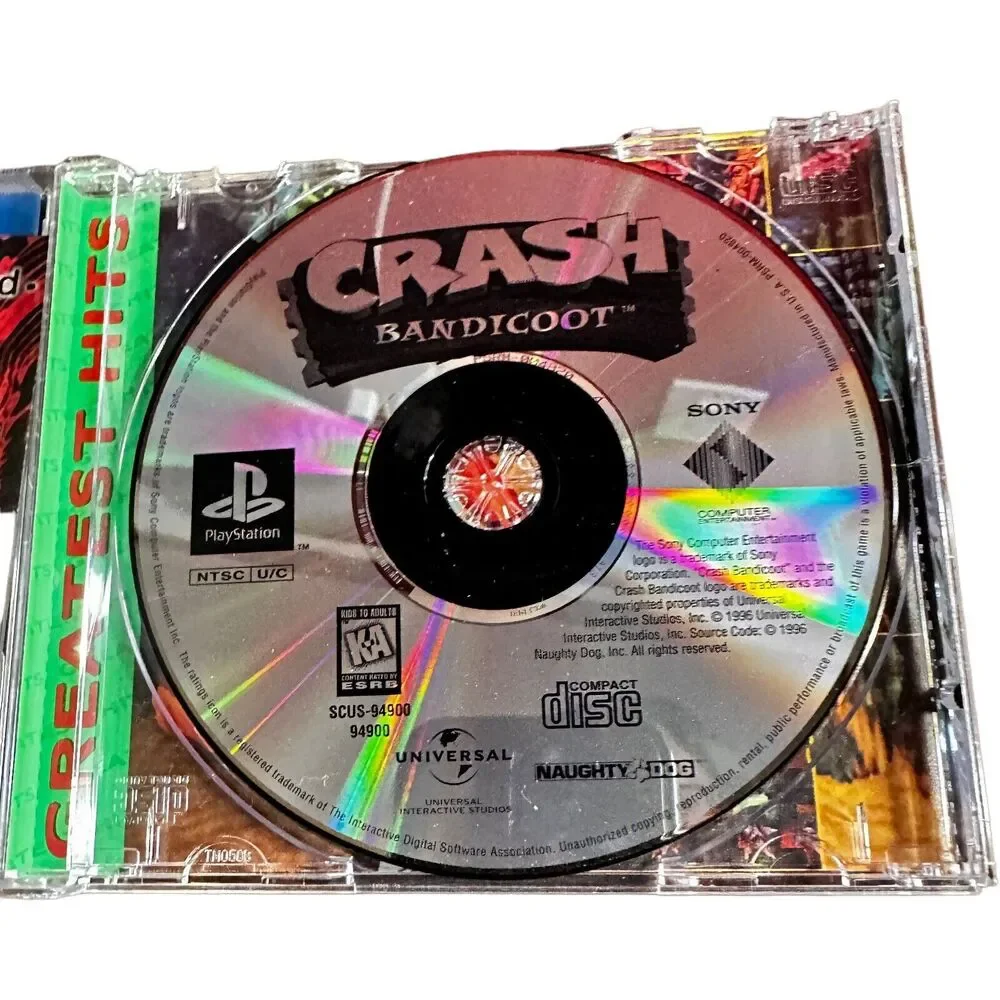 Crash Bandicoot (Sony PlayStation 1) PS1 Complete Tested Game w/ Manual & Case